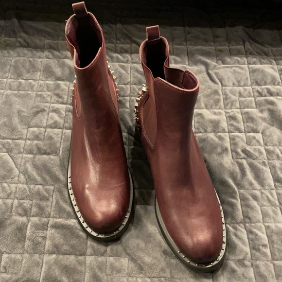 Burgundy Studded Sam Edelman Dover Boots! - Picture 4 of 4